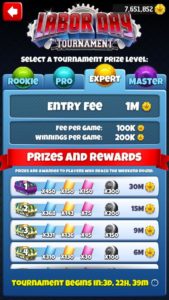 tournament rewards golf clash