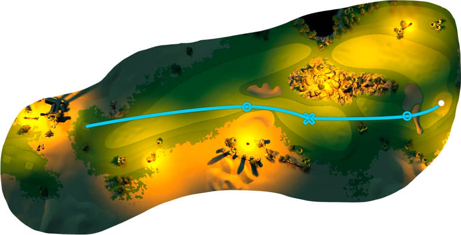 golf clash dreaded dunes tournament hole 9 text guide