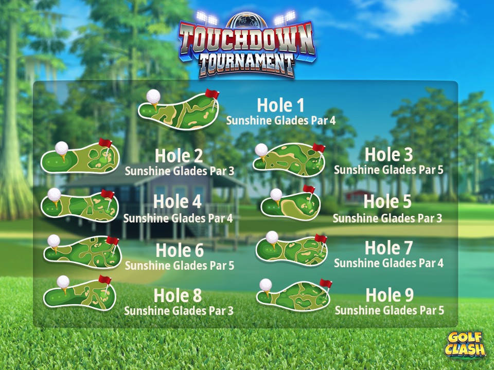 golf clash touchdown tournament all holes