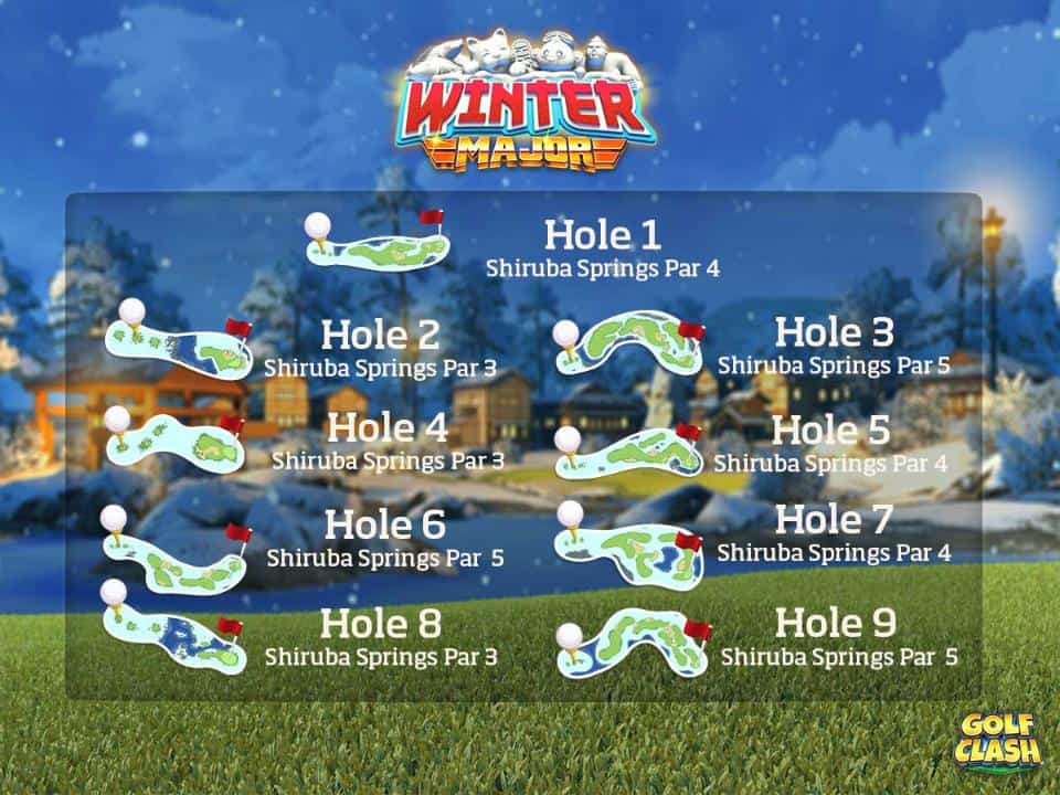 golf clash winter major tournament holes