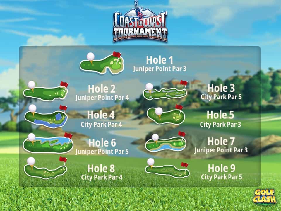 golf clash coast to coast tournament all holes