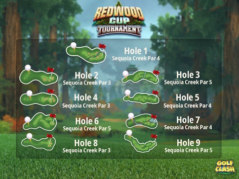 golf clash redwood cup tournament all holes