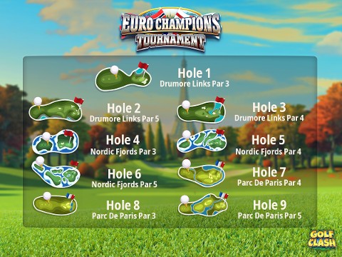 golf clash euro champions tournament all holes