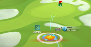 golf clash highlands tournament text guides greenoch point hole 9 second shot