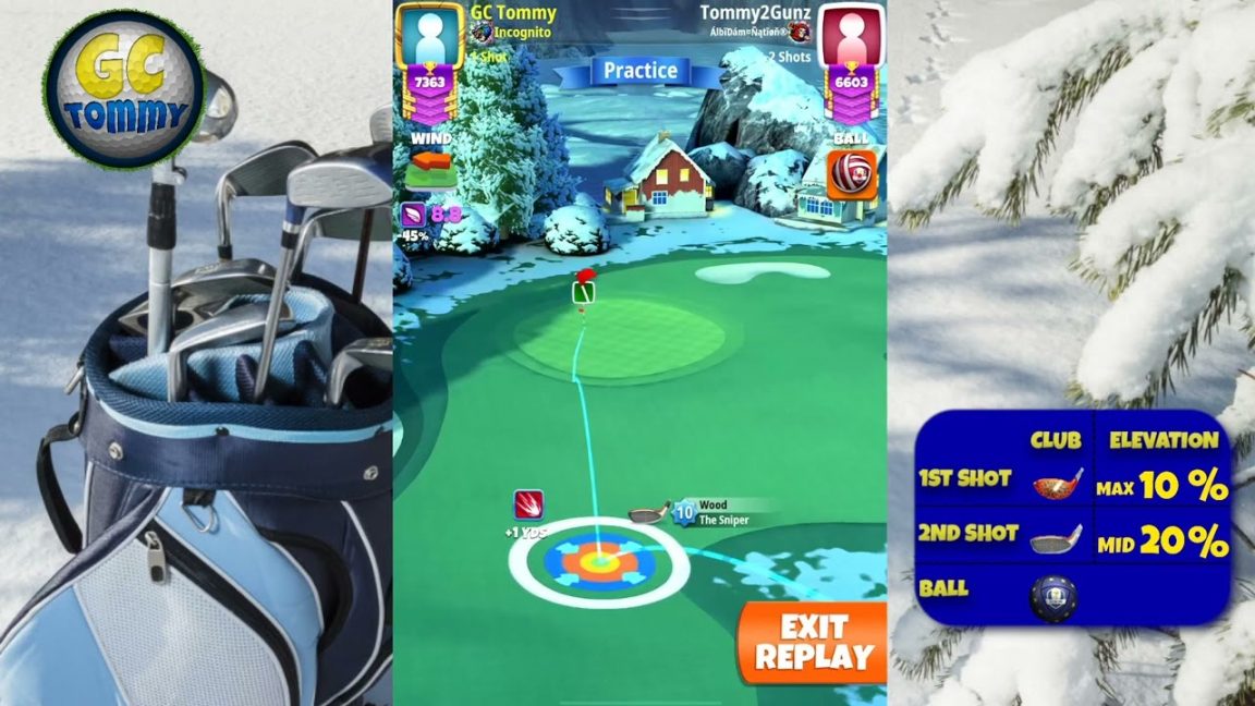 Golf Clash, QR Hole 9 Par 5, Sniper ALBA Winter Major Tournament